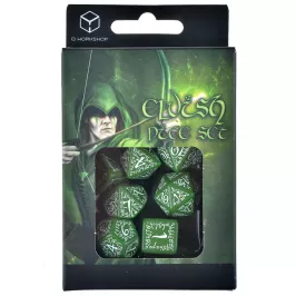Набор кубиков Elvish, Green & white, 7 шт. картинка 360686 - МосИгра